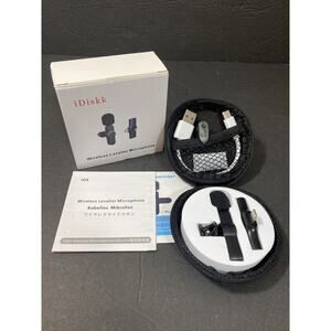 iDiskk Lavalier Wireless Microphone Audio Video Recording Mini Mic IPHONE NEW